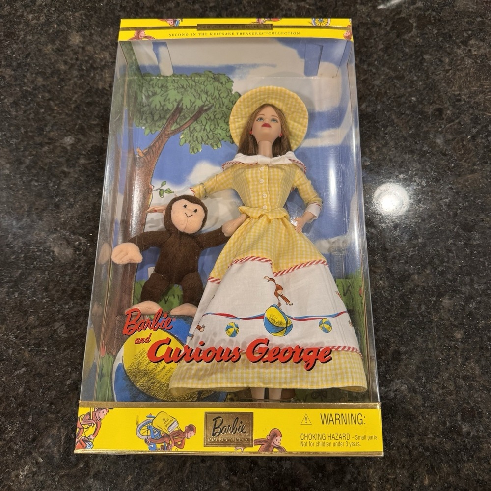 Mattel Barbie Collectibles Barbie & Curious George Collector 11.5in MPN 28798